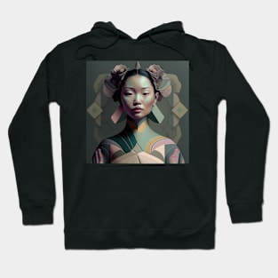 A Fractal Portrait of an Asian Woman Hoodie